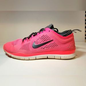 Nike Womens Free 5.0 Tr Fit 4 Sneakers Pink/gray Running Shoes sz 8